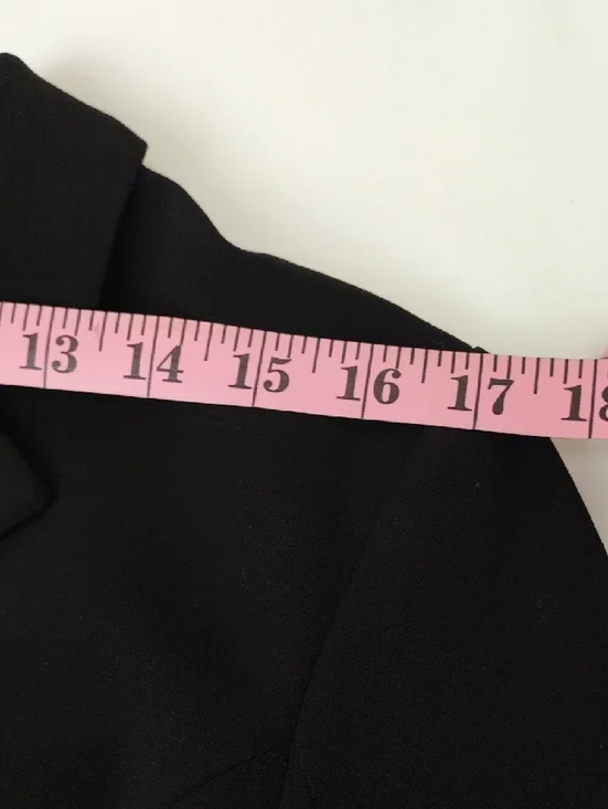 Calvin Klein Black Long Sleeve Midi Sheath Dress Gold Zipper Size 12 - Picture 9 of 15